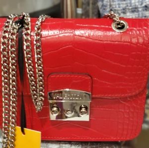 Valentino beautiful red cocodrille bag